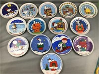 14 count Snoopy Christmas plates