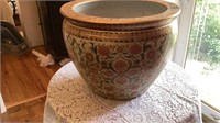 Vintage Glazed Porcelain Plant Pot