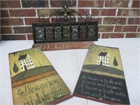 2 Believe Sign & 2 House Wall Decor