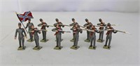 Twelve 19th-Century French-Made Lead Toy Soldiers