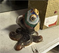 Chinese Cloisonne Brass Gold Fish Figurine