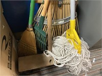 rakes brooms and mops