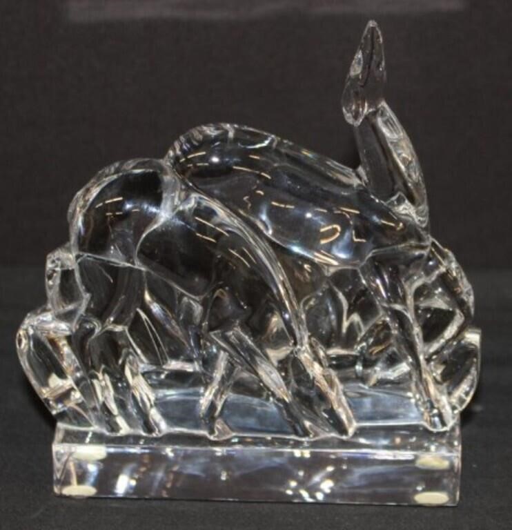 5.75" Crystal Glass Deer by Baccarat