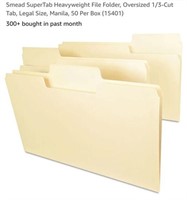 MSRP $30 50 Ct Legal File Folders