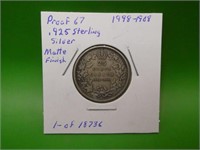 1998 - 1908 Canadian  .925 Sterling Silver Quarter