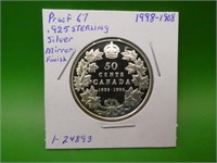 1998 - 1908  Canadian .925 Sterling Silver Fifty