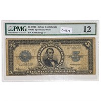 FR 282 1923 $5 PORTHOLESILVER CERTIFICATE PMG F-1