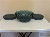 Cobalt Blue Bowl & Plates