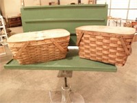 2 WICKER PICNIC BASKETS