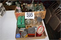 Misc. Drink Bottles, Small Tins, and Glass