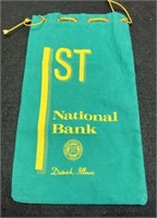 Nice Draw String Bank Bag Dieterich, IL.