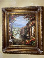 Framed Oil on Canvas Painting