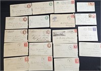 Late 1800s-Early 1900s Stamped Envelopes