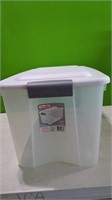 Sterilite 70 Qt Clear Tote with SnapTite Lid.