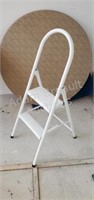Metal two-step folding step stool