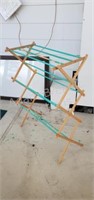 Wood collapsible drying rack