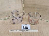 8 CUP PYREX & 4 CUP ANCHOR MEASURING CUPS