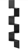 VASAGLE CORNER SHELF, 5-TIER FLOATING WALL SHELF