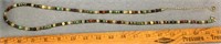 Approximately 34" long semiprecious stone bead nec