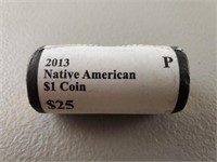 2013 Uncirculated Native American Dollars $25