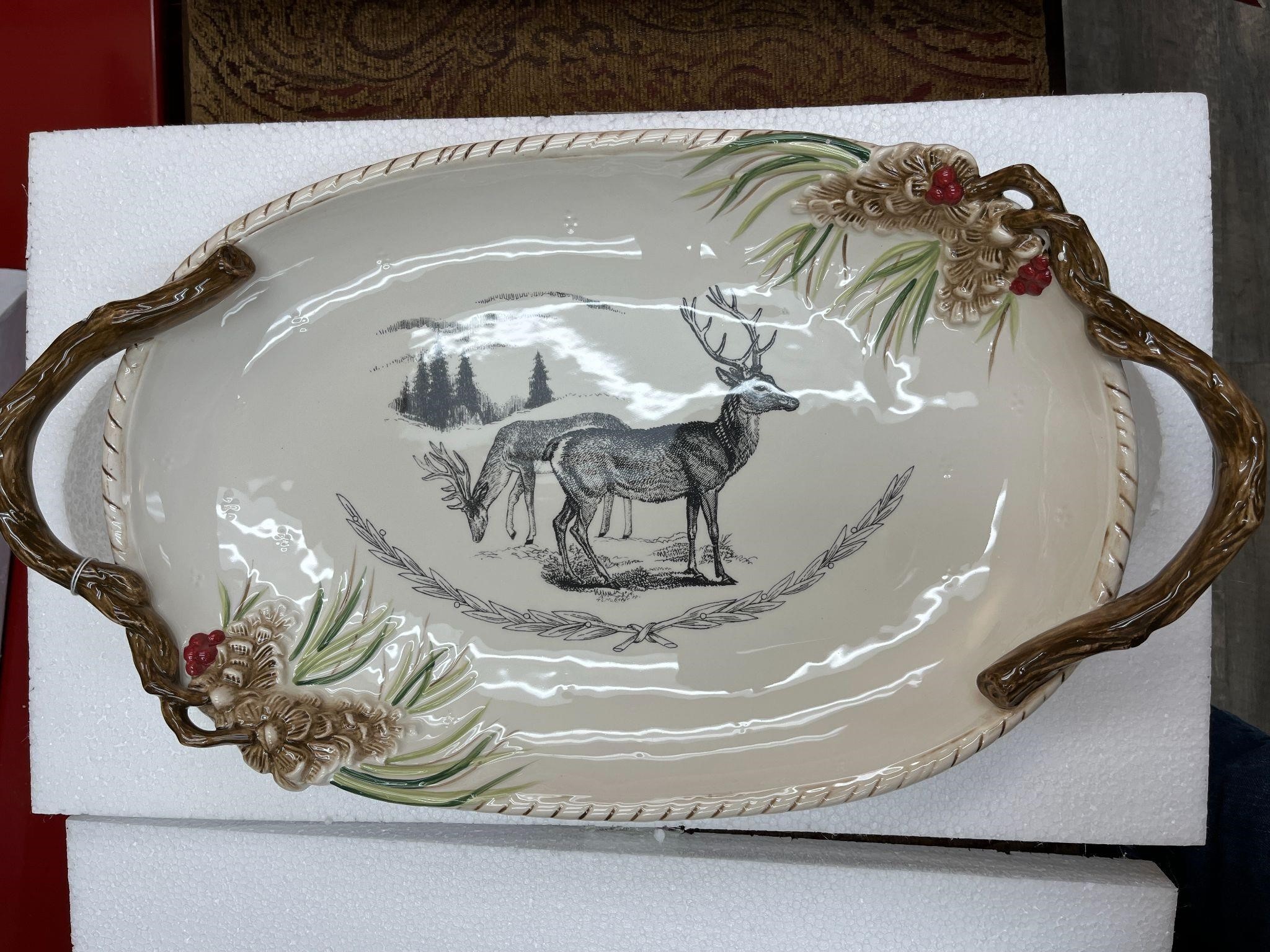 Fitz & Floyd Forest Frost Platter