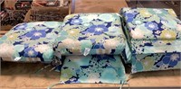 (5) Reversible Outdoor Furniture Pads Cushions.