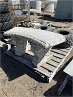 Concrete garden bench