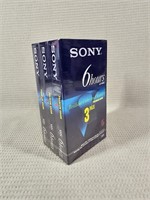 Sony 6 Hour VHS Tapes NEW!
