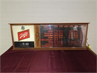 1980 Schlitz Beer flip clock lighted sign. 53"x18.