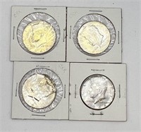 Silver Kennedy Half-Dollars (4)