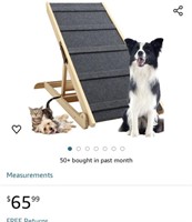 Finnhomy Adjustable Dog Ramp, Wooden Folding Dog