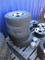 (4) 265/70R17 Tires on Steel 8-Hole Rims