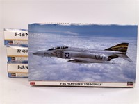 4 Hasegawa Boxed F-4 Phantom 1:72 Model Kits