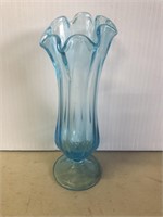 Westmoreland Glass Blue Vase 12 1/2"