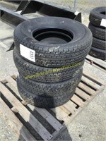 E. set 4 – new ST225/75R15 radial trailer tires