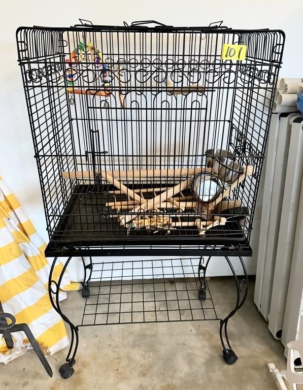 Bird Cage with Stand and Accessories