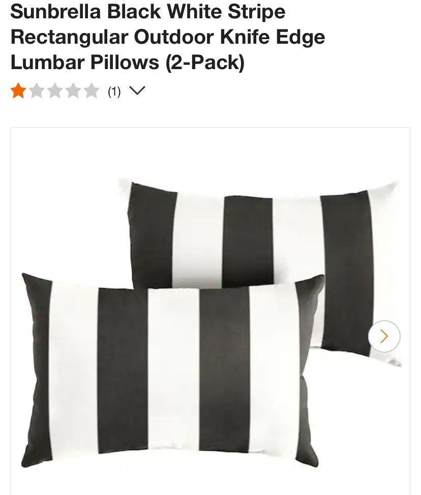 Rectangular Outdoor Knife Edge Lumbar Pillows