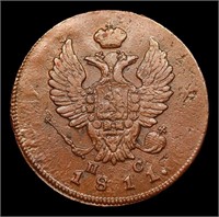 1811 Russia 2 Kopeks (IM PC) C# 118.4 Grades Selec