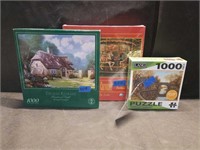 3 - 1,000 PIECE PUZZLES - ALL NEW
