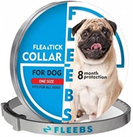 D1)  New Fleebs Dog Collar for 8-Month Validity