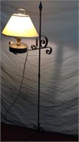 D3) VERY UNIQUE ANTIQUE FLOOR LAMP, CONVERTED TO