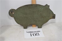 Antique Folk Art Pig Cutting Board