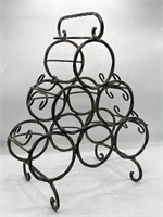 6 bottle wrought iron wine bottle rack