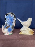 bird figurine lot peacock