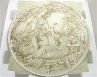 Eros & Psyche Alabaster Plate w/ COA