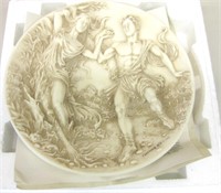 Daphne & Apollo Alabaster Plate w/ COA