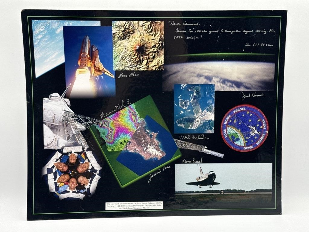 NASA Signed Endeavor Space Mission Display Board