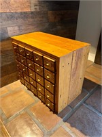 Wood Dual Sided Apothecary Chest Hand Crafted