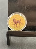 2018 Year of The Dog 1/10 Oz 24 Karat Gold Coin