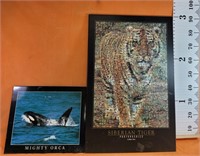 Two animal art picture prints (20" × 16") (36" ×
